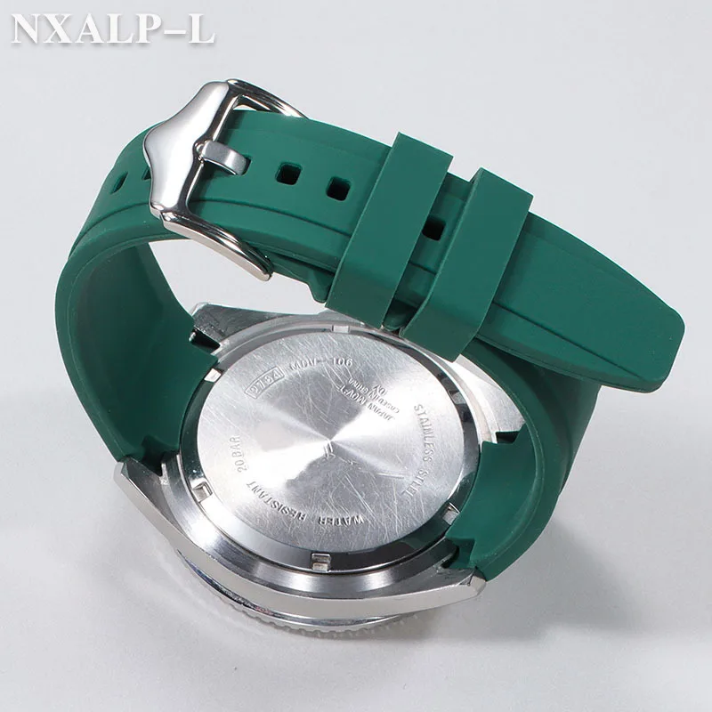 Мягкий силиконовый ремешок для Seiko for Citize с изогнутым концом, ремешок для часов Omega for Swatch for Rolex, мужской и женский спортивный браслет 20 мм 22 мм