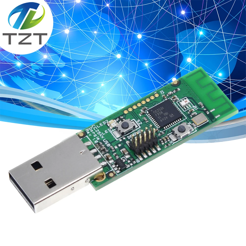 Wireless Zigbee CC2531 Sniffer Bare Board Packet Protocol Analyzer Module USB Interface Dongle Capture Packet Module