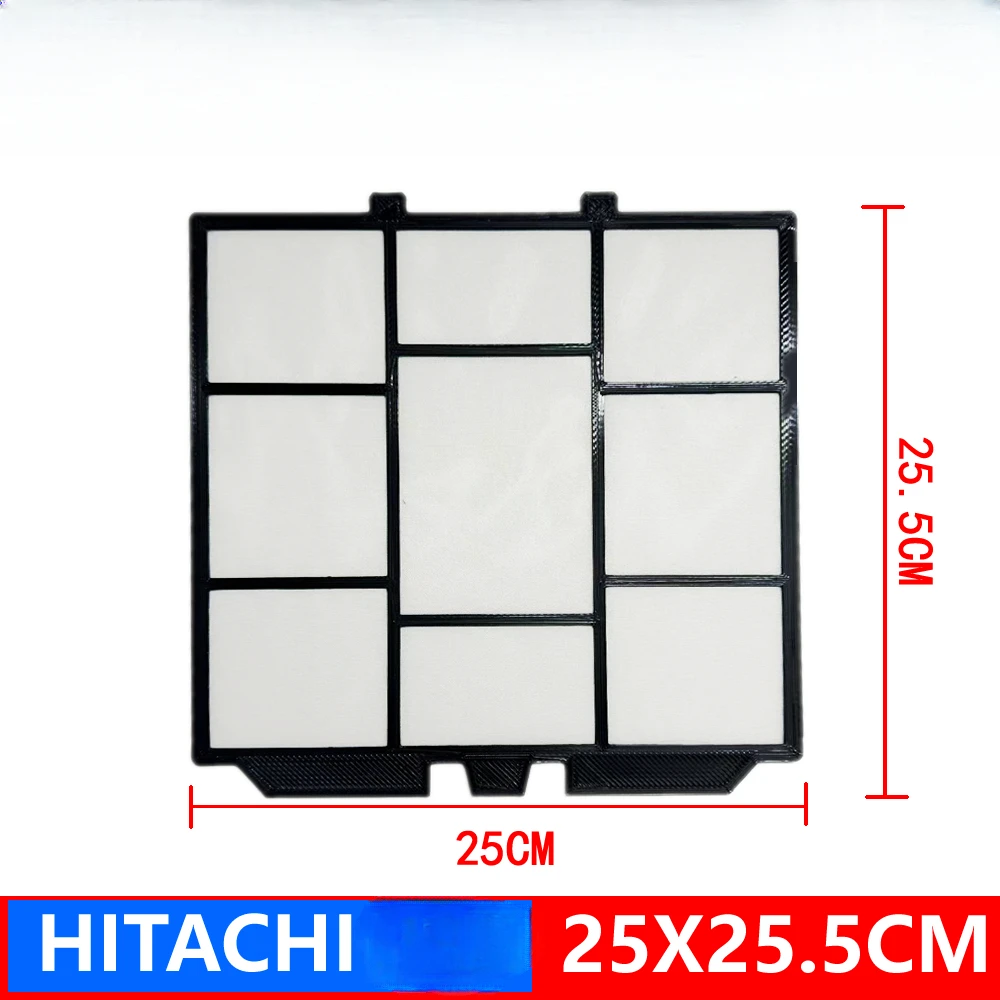 

1 шт. для домашнего блока переменного тока HITACHI, фильтр для кондиционера 25x25,5 см - универсальная запасная часть