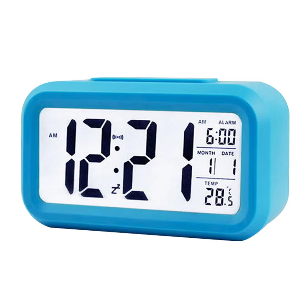 Household Desktop Alarm Clocks Backlight LED Digital Alarm Clock Data Time Calendar Temperature Display Snooze Function