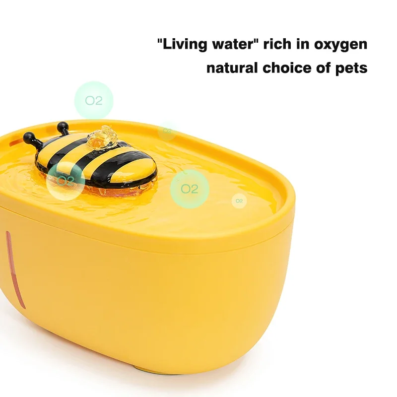 Cat Water Fountain Auto Filter USB Electric Mute Bee Drinker Bowl Cats Dog 2L Recirculate Filtring Drinker Pet Water Dispenser