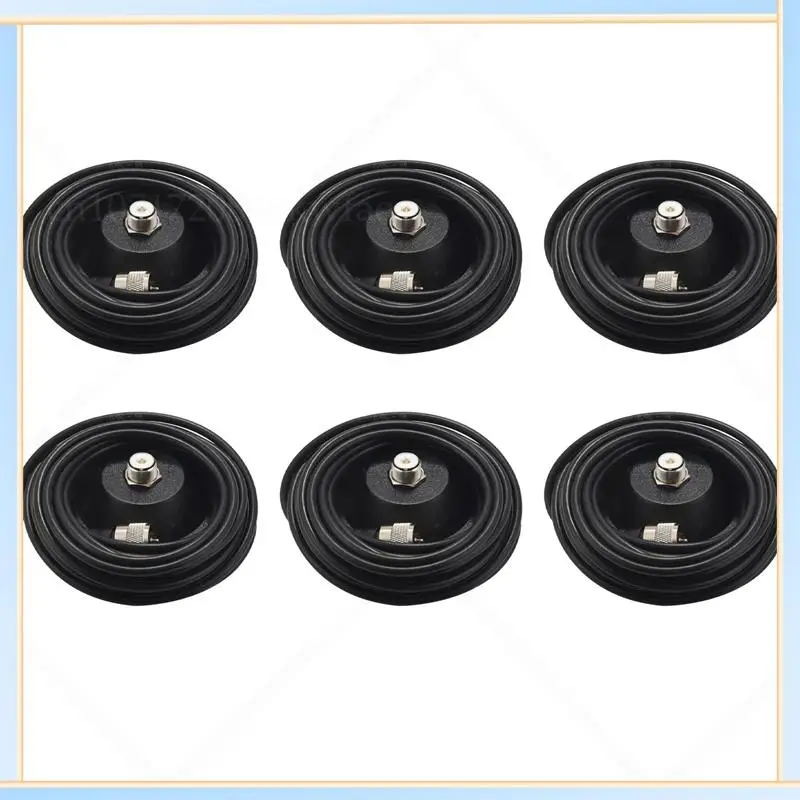

-A60I 6X Mobile Car Antenna Magnetic Roof Mount Base 5M 16.4 Ft RG58 Coax Cable UHF Male