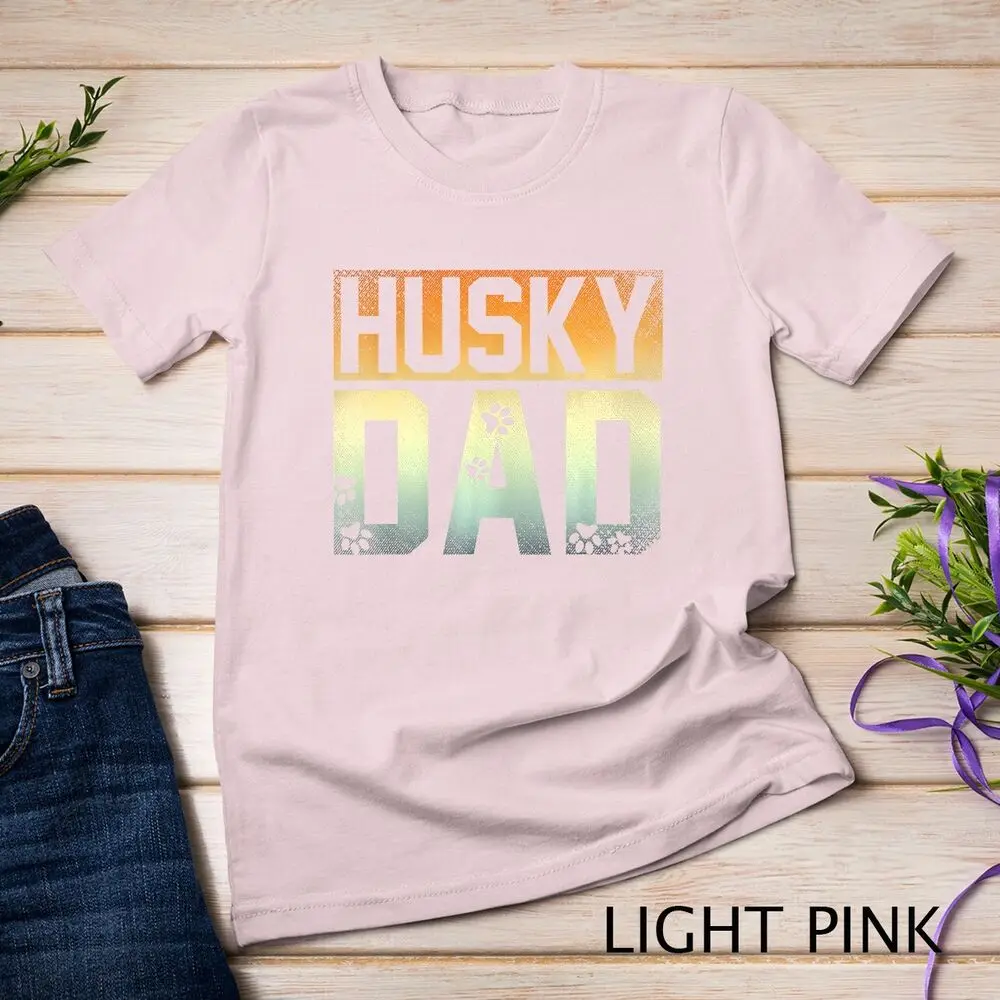 Daddy Fathers Day Pet Husky Dad Dog Lover Siberian Husky T-Shirt Unisex T-shirt