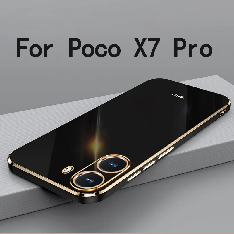 Чехол для Poco x7 Pro, высококачественный мягкий ТПУ для Poco x7 Pro, защитный чехол для камеры с защитой от отпечатков пальцев