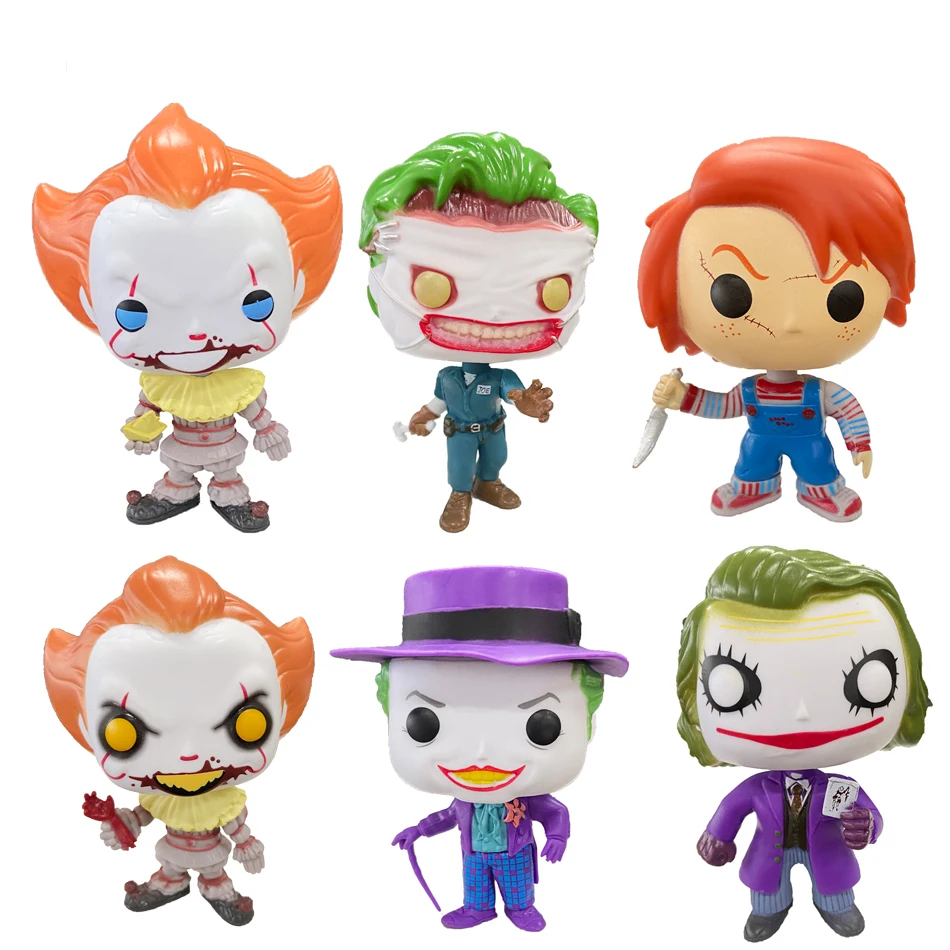 Pennywise with Ballon 543 273 PVC Action Toy Model Doll Vinyl POP Figure Joker IT Tm Clown Model Kids Action Figure Toyst