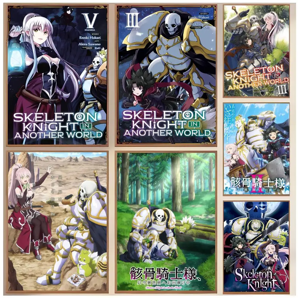 Isekai Fantasy-Anime S-Skeleton Knight in Another World Poster  Classic Home Interior Design & Modern Wall Decor Art Collection