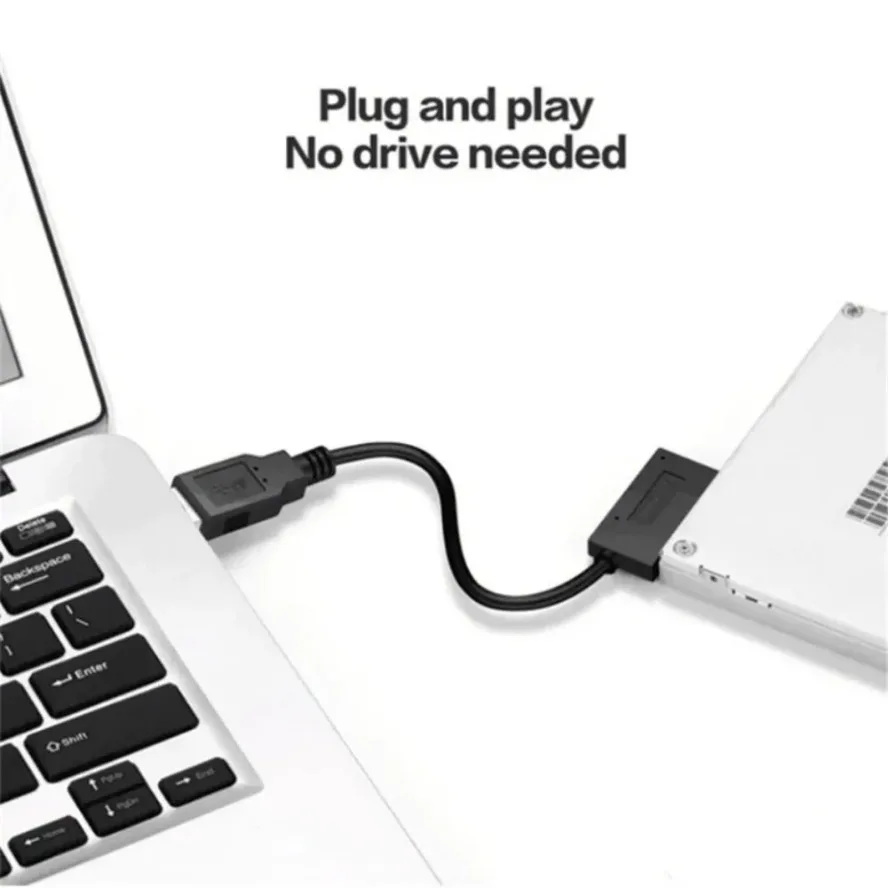 Mini SATA USB 2.0 To Sata II 7+6 13Pin Adapter Converter Cable Steady Style for Notebook Laptop CD/DVD ROM Slimline Drive HDD