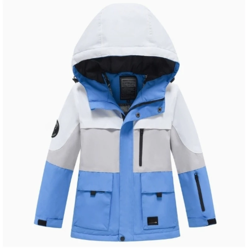 

2025 Outdoor Sport Boys Skiing Coat Windproof Hooded Girl Snowboard Jacket Mountain Insulated Children Tracksuits Kids Ski Wear