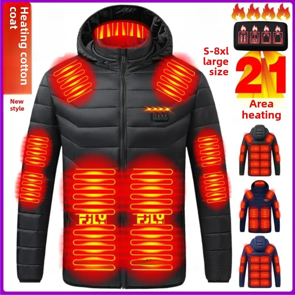 

21 Heating zones Jackets Men Women USB Electric Heated Winter Warm Areas Self Heating Parkas Coat outdoor Skiing Camping Clothes