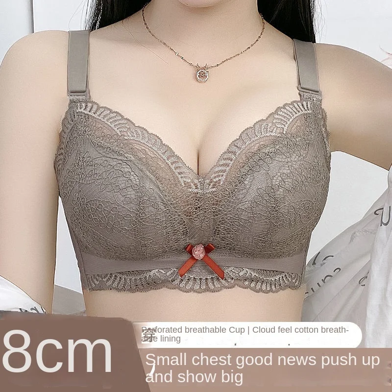 Non Magnetic Non Steel Ring Super Thickened 8cm Gathered Underwear Women's Adjustable Top Collection Bra Wrap Bra a