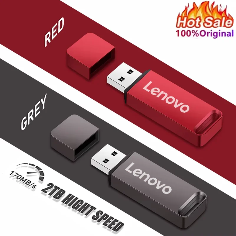 

Lenovo 16 ТБ Металлический U-диск 512 ГБ Портативный флэш-накопитель USB 3.0 Высокоскоростной водонепроницаемый 1 ТБ Флэш-накопитель 2 ТБ Memoria Usb