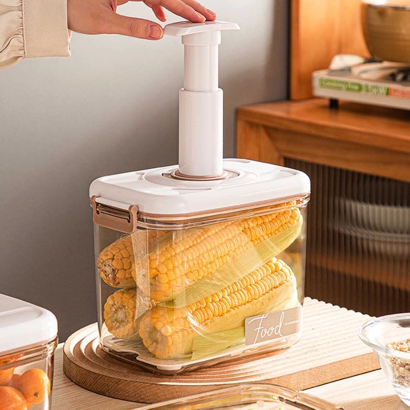 Food Vacuum Container Cold Heat Resistant Leak Proof Fruits Veggies Storage Box Durable Vacuum Sealer Case with Air Pump