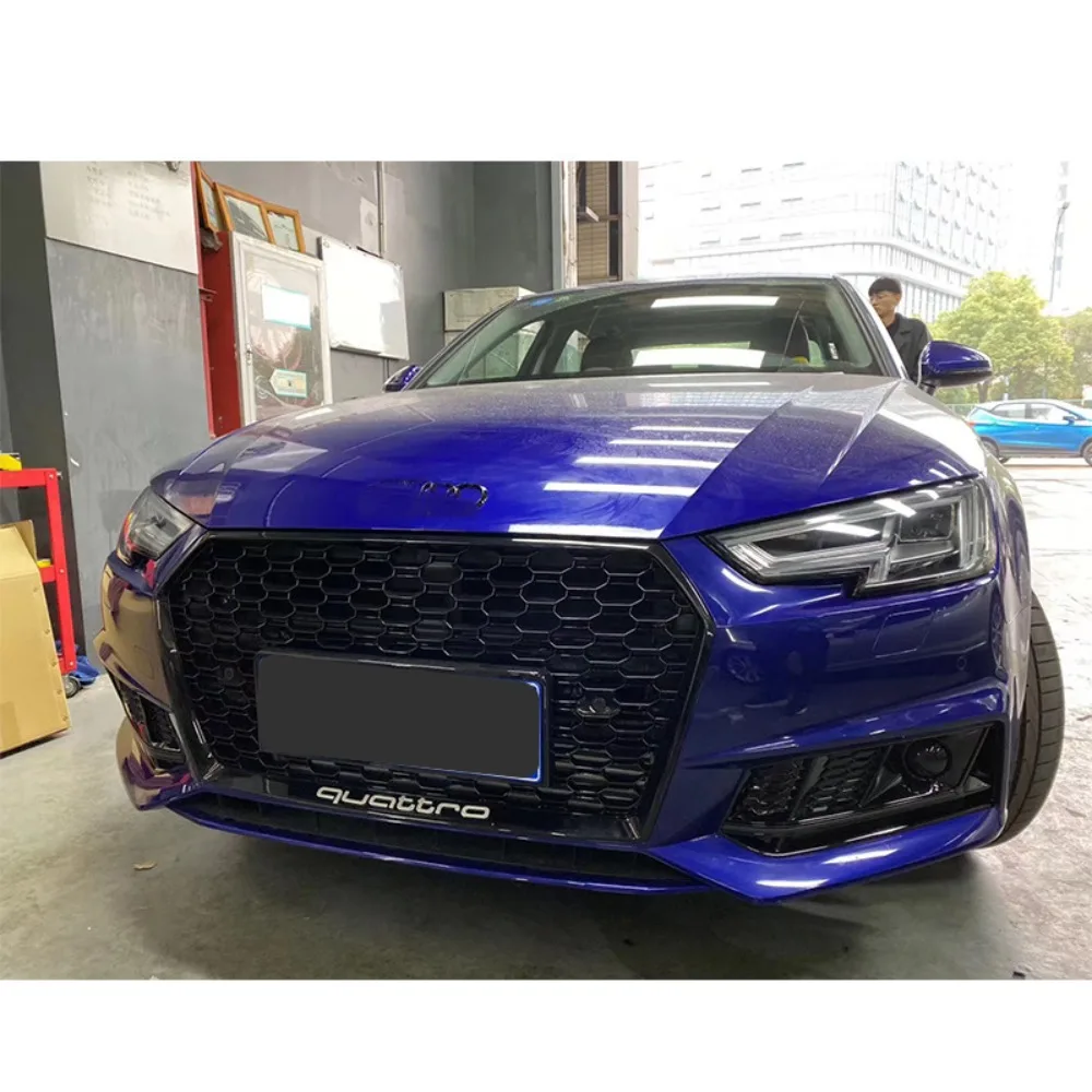 

For Audi A4 2017 2018 2019 Modified RS4 Style Front Bumper Ventilation Grille