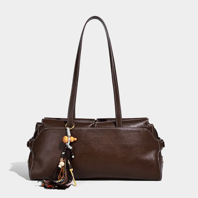 2026 New Spacious Underarm Bag PU Leather Single Shoulder Underarm Bag Women Handbag Fall Winter Casual Versatile Commuting Chic