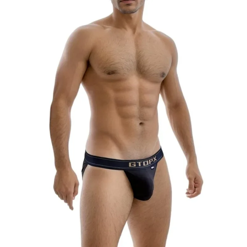 2pcs Mens Sexy Underwear Cotton Low Waist Briefs Comfortable Breathable U Convex Bag Sexy Men Briefs