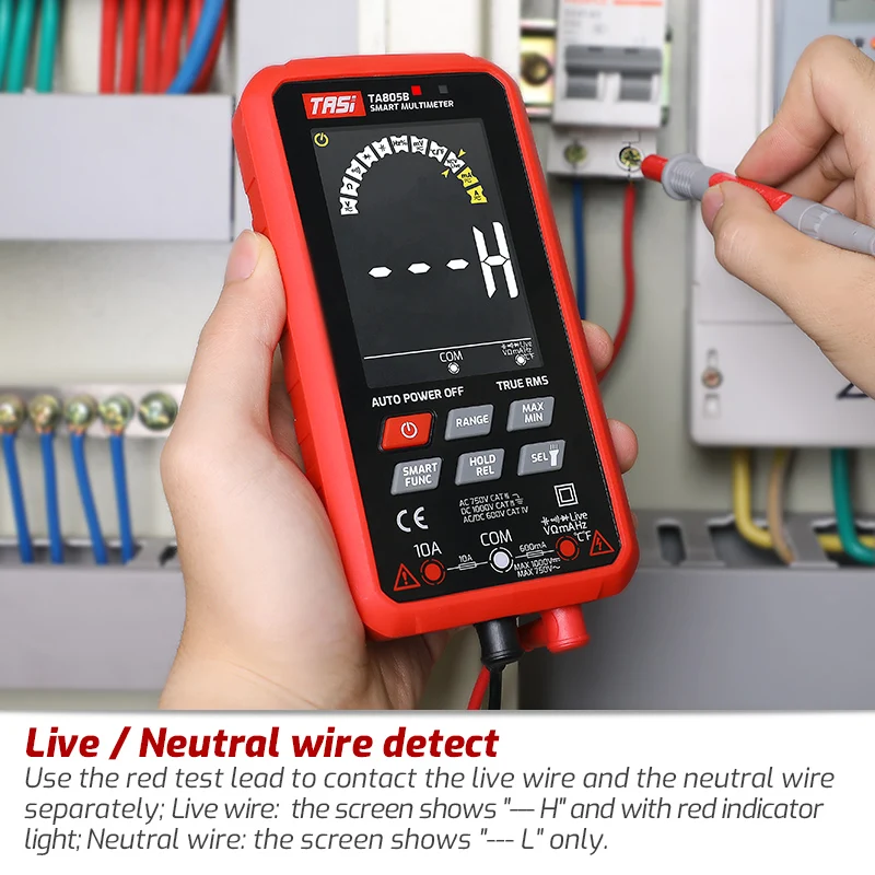 TASI TA805A TA805B Digital Multimeter With Wireless Charging Function Diode Test True Rms NCV Precise Smart Meter Voltag Tester