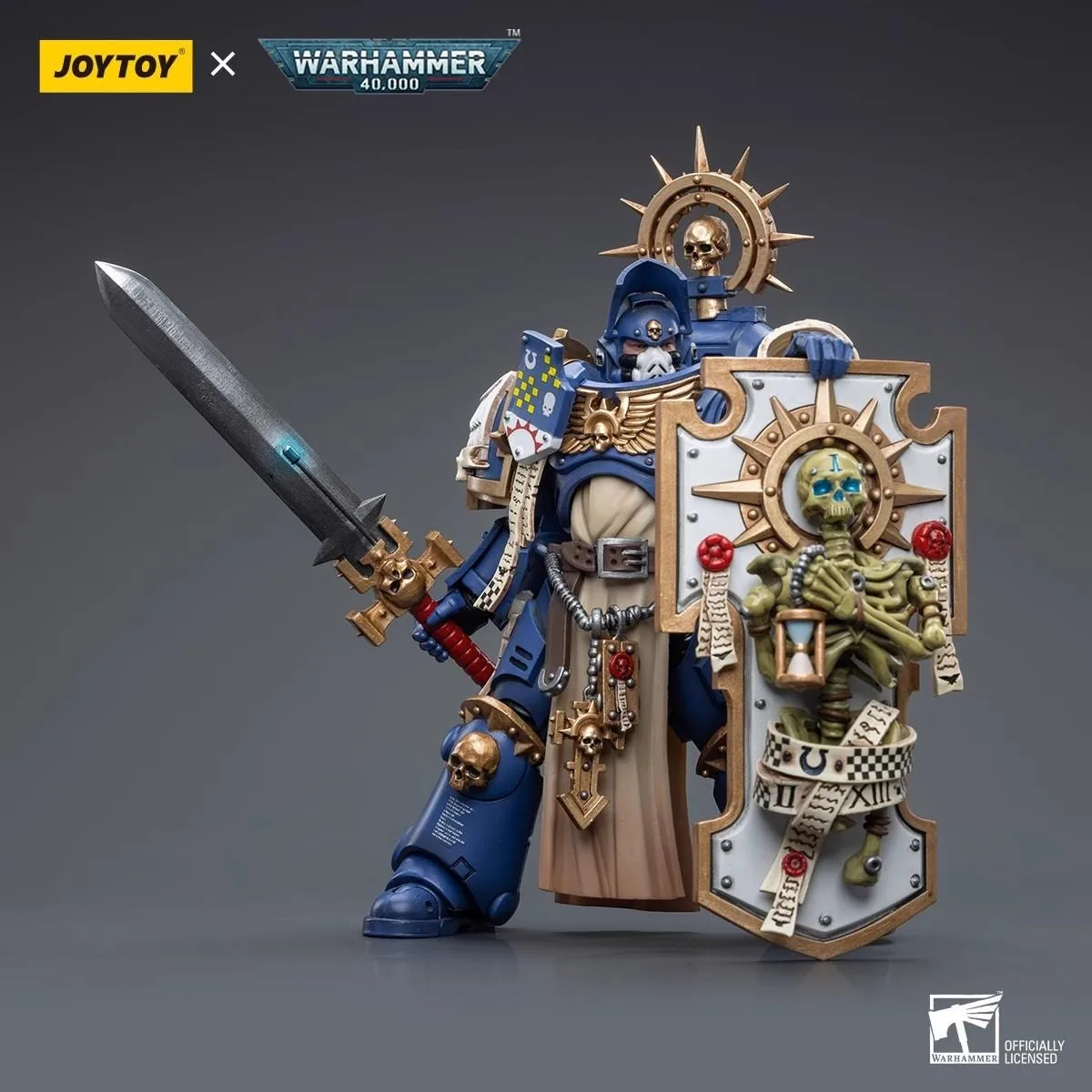 【Accessories】JOYTOY Warhammer 40k 1/18 Action Figures Ultramarines Primaris Captain with Relic Shield and Power Sword  Model Toy
