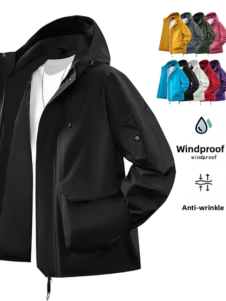 Ropa de Escalada para Exteriores 2025, Chaqueta Estilo Pareja, Cortavientos, Deada, con Capucha, Informal, para Hombre, de ...