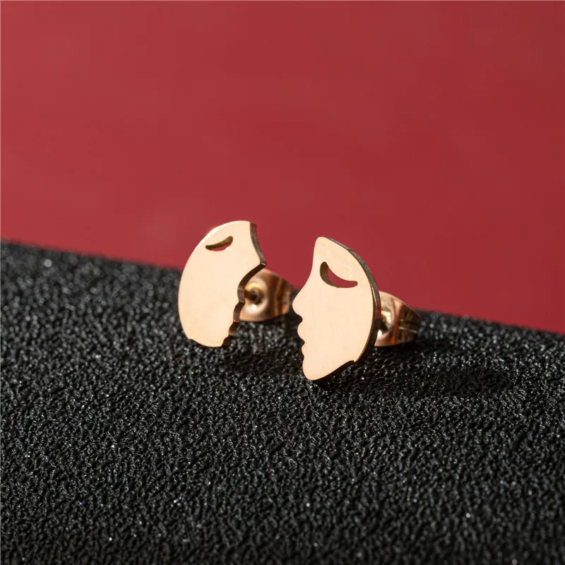 Punk-Spinnennetz-Ohrringe für Frauen, Edelstahl-Musikbrillen-Pinguin-Ohrstecker, Minimalistische Ohrpiercing-Schmuckgeschenke – Detail 16