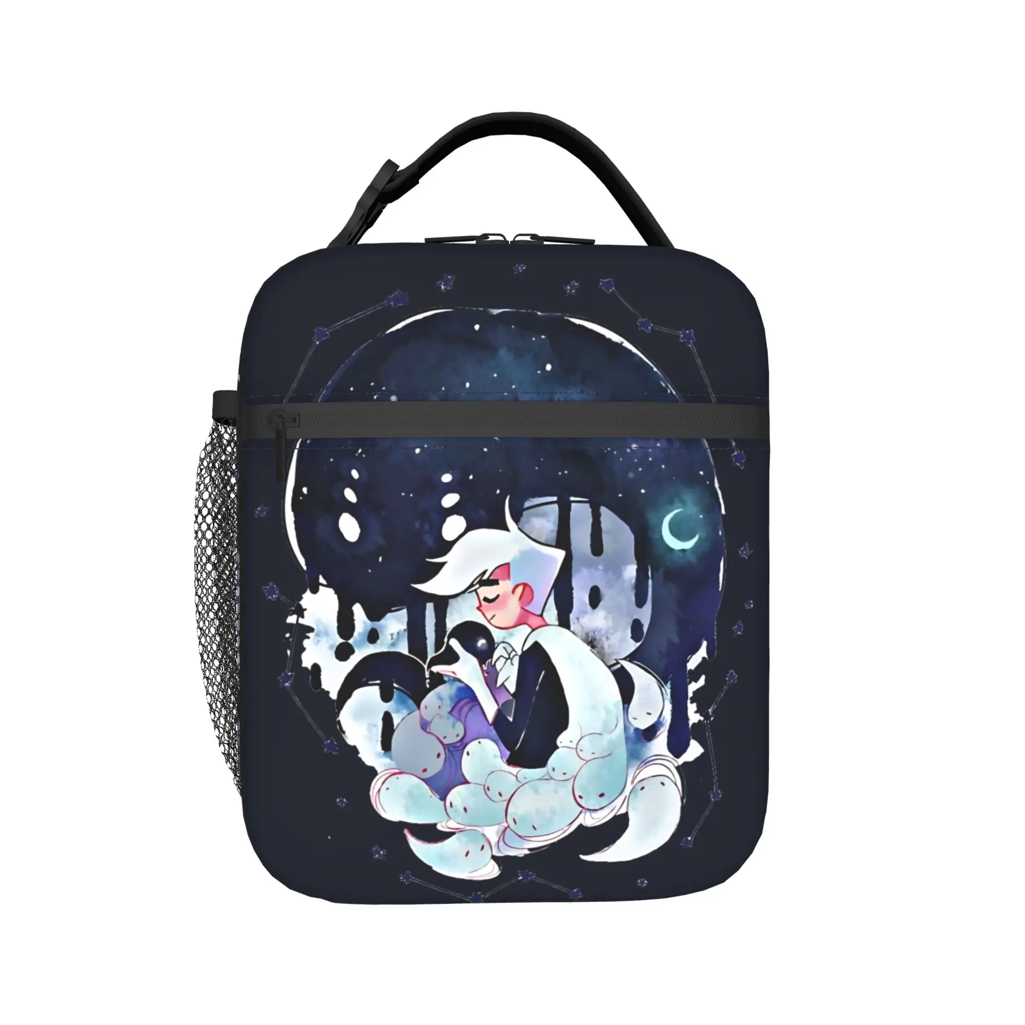 Danny Phantom Lunch Bag  Kawaii Lunch Box Office Portable Zipper Thermal Lunch Bags For Child Oxford Print Cooler Bag