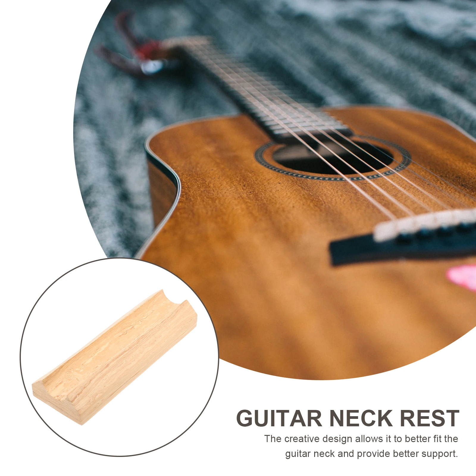 

Guitar Nut EVA Durable Long Lasting Simple Structure Easy Install Remove Replacement Electric Guitar Neck Rest Support Accessory