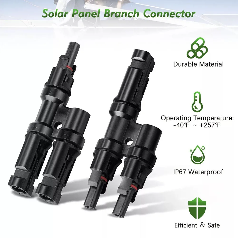 Solar Panel Y Branch Cable Connection Adapter Connector Extension For Solar Panel Systems Guaranteeing Optimal Performance
