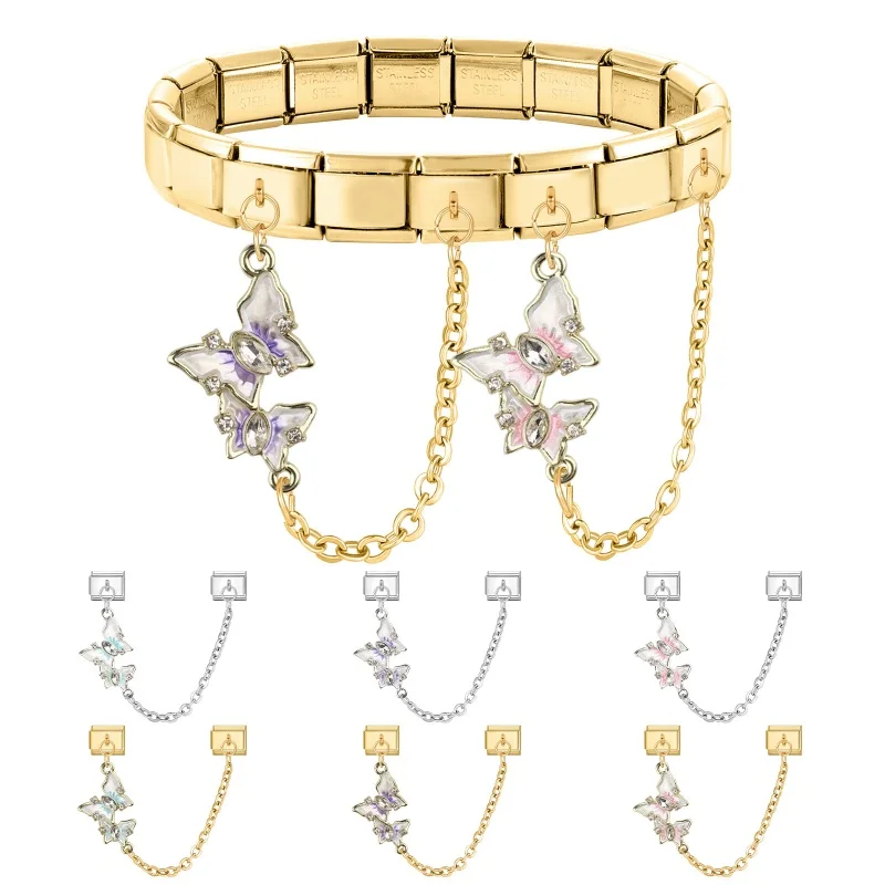 

Звезда вишня рыбий хвост луна кошачья лапа медуза кулон итальянский шарм звено из нержавеющей стали подходит 9 мм браслет женский DIY изготовление ювелирных изделий