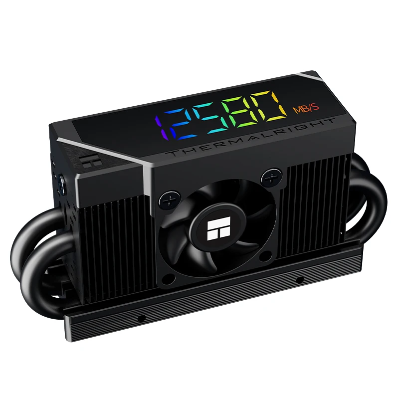 Thermalright HR-10 2280 PRO Tampilan Digital Versi 4 Unit * 5Mm Pipa Panas AGHP Pipa Panas M.2 SSD Sistem Pendingin Aktif