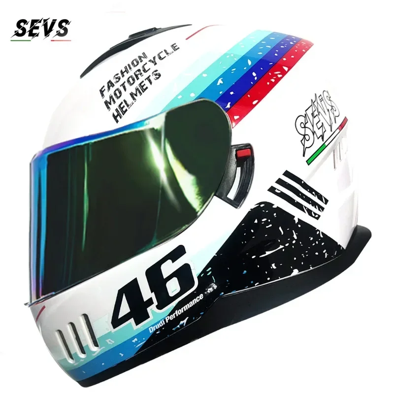 HOT DOT  Motorcycle Helmet Double Lens Cross Section Helmet Safety  Helm Unisex Helmet with Visor Casco Motocros Helmet