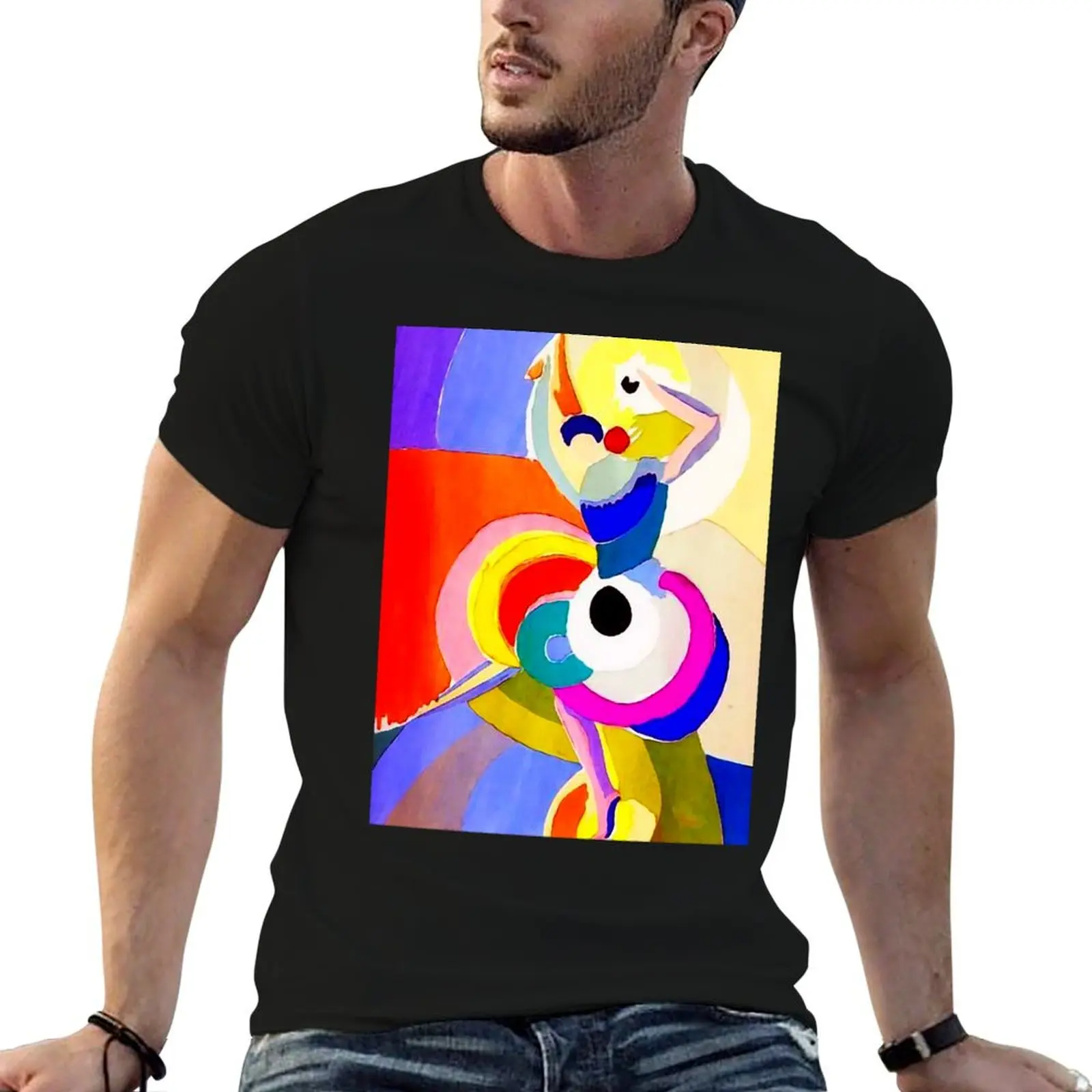 Sonia Delaunay Flamenco Dancer T-Shirt summer tops cotton graphic tees basketball graphic tees kawaii clothes t shirt men