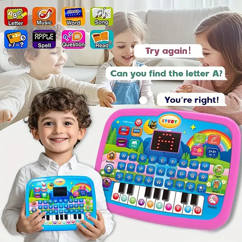 

Children's Learning Machine Simulation Tablet with Display Computer Early Education Machine Music Children's Enlightenment Toys Boys and Girls Holiday Gifts