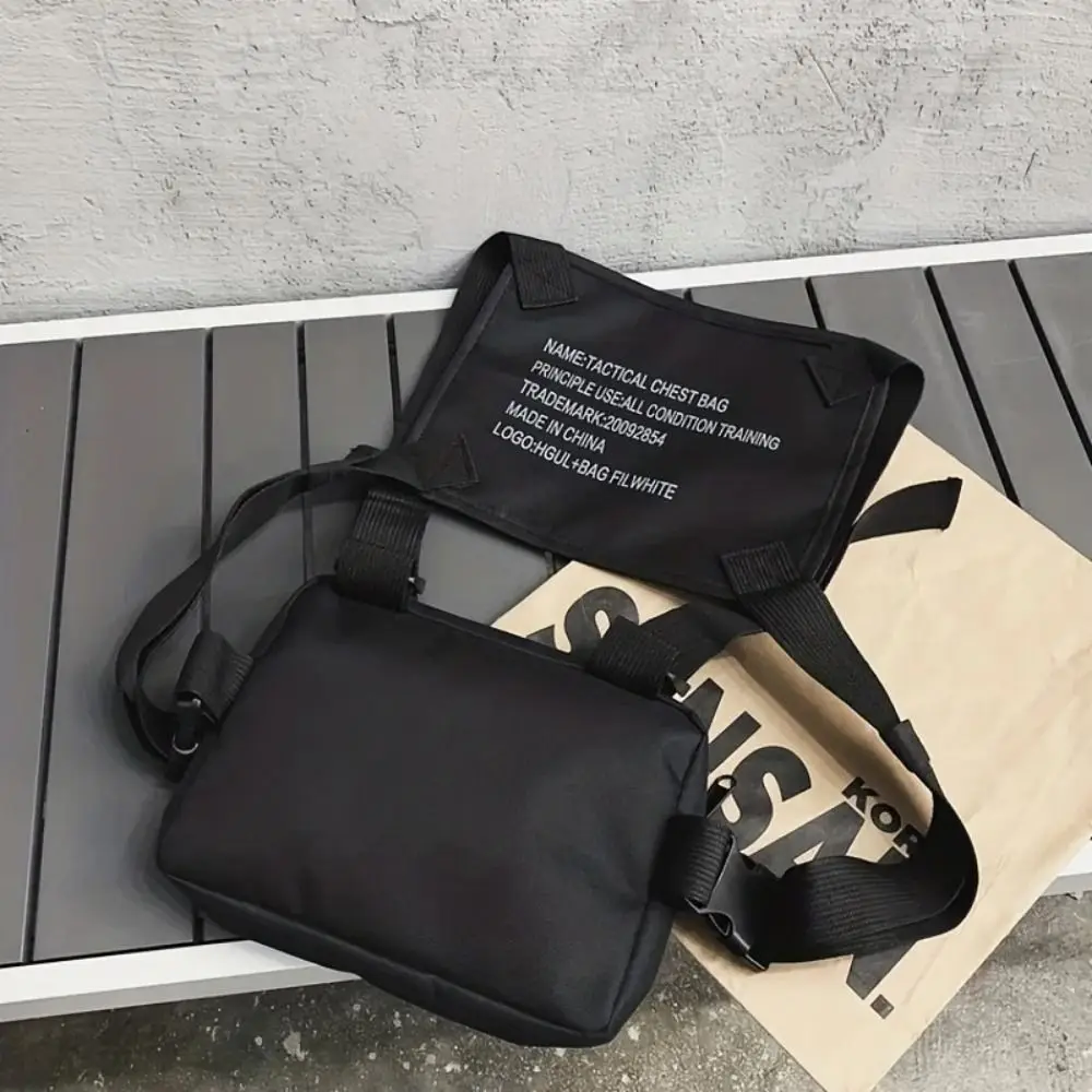 Chest Pocket Chest Front Pack Multi-functional Water Resistant Sports Vest Bag Reflective Streetwear Running Vest Bag Women