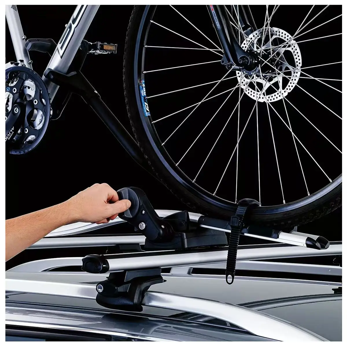 Car Bike Rack Roof Bike Holder Car Mounted Mountain Bike Rack Single Frame Aluminum Alloy Bike Framecar Mounted Roof Travel Rack