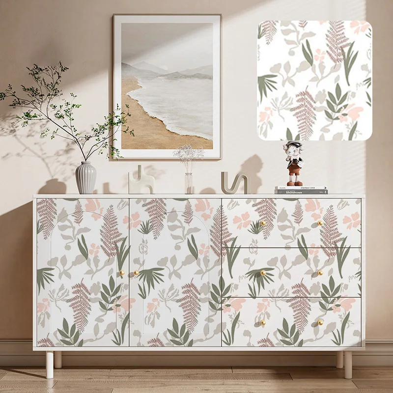 

2m/Roll Waterproof PVC Self Adhesive Wall Sticker Home Decoration Renovation Floral Wallpaper Thickened