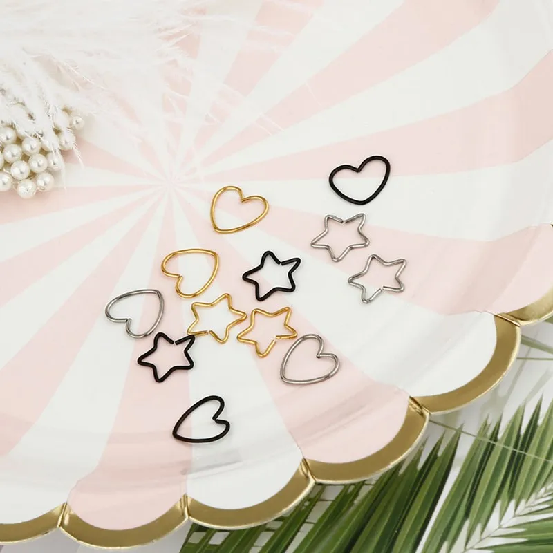 2 قطعة الجراحية الصلب القلب ستار الأنف الدائري ثقب مسمار الغضروف أقراط مجوهرات الجسم للنساء فتاة