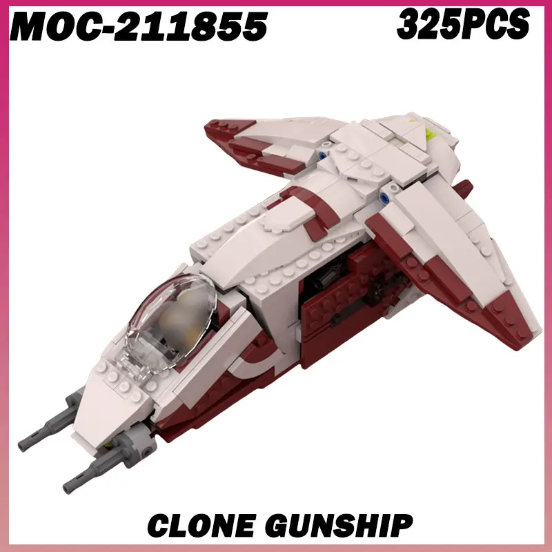 

325 шт. MOC-211855 клоническое оружие, космический корабль в сборе, классические головоломки, креативные развивающие игрушки, модели «сделай сам», подарочные украшения