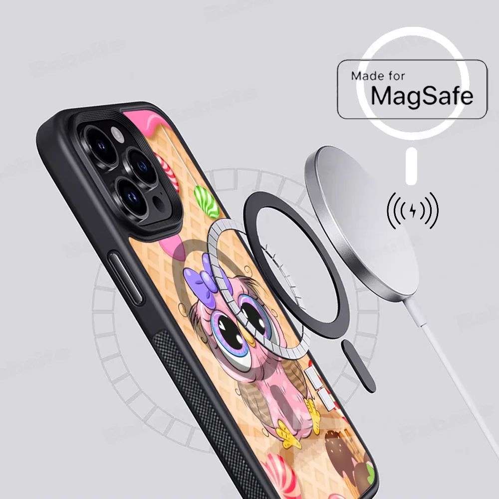 Coque de téléphone magnétique Cartoon Cute Theatre, coque de charge sans fil Magsafe, iPhone 16 14 13 12 11 15 Pro Max Plus