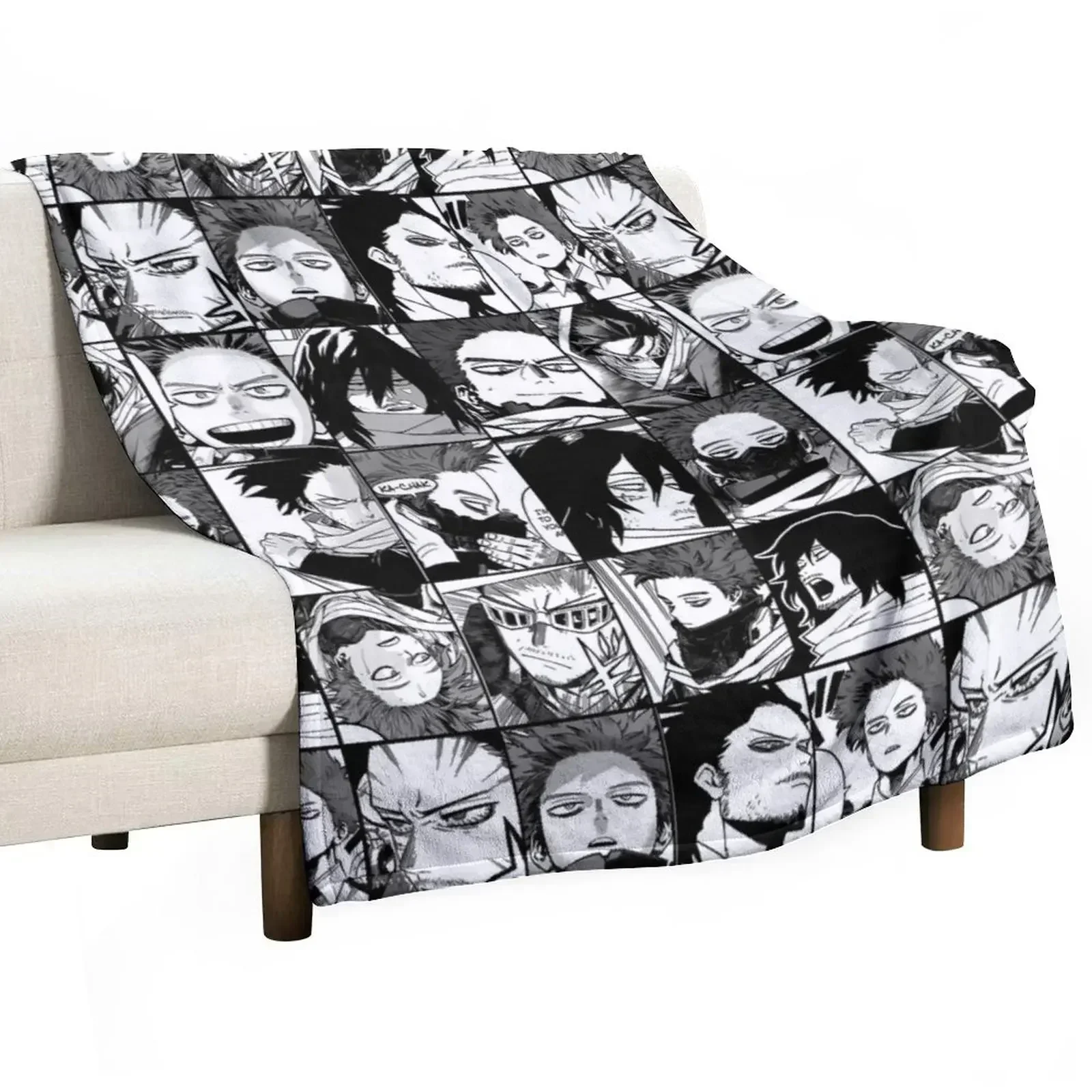 Aiza wa and Shin zo mix manga panels collage Throw Blanket Giant Sofa Beach warm winter Custom Blankets