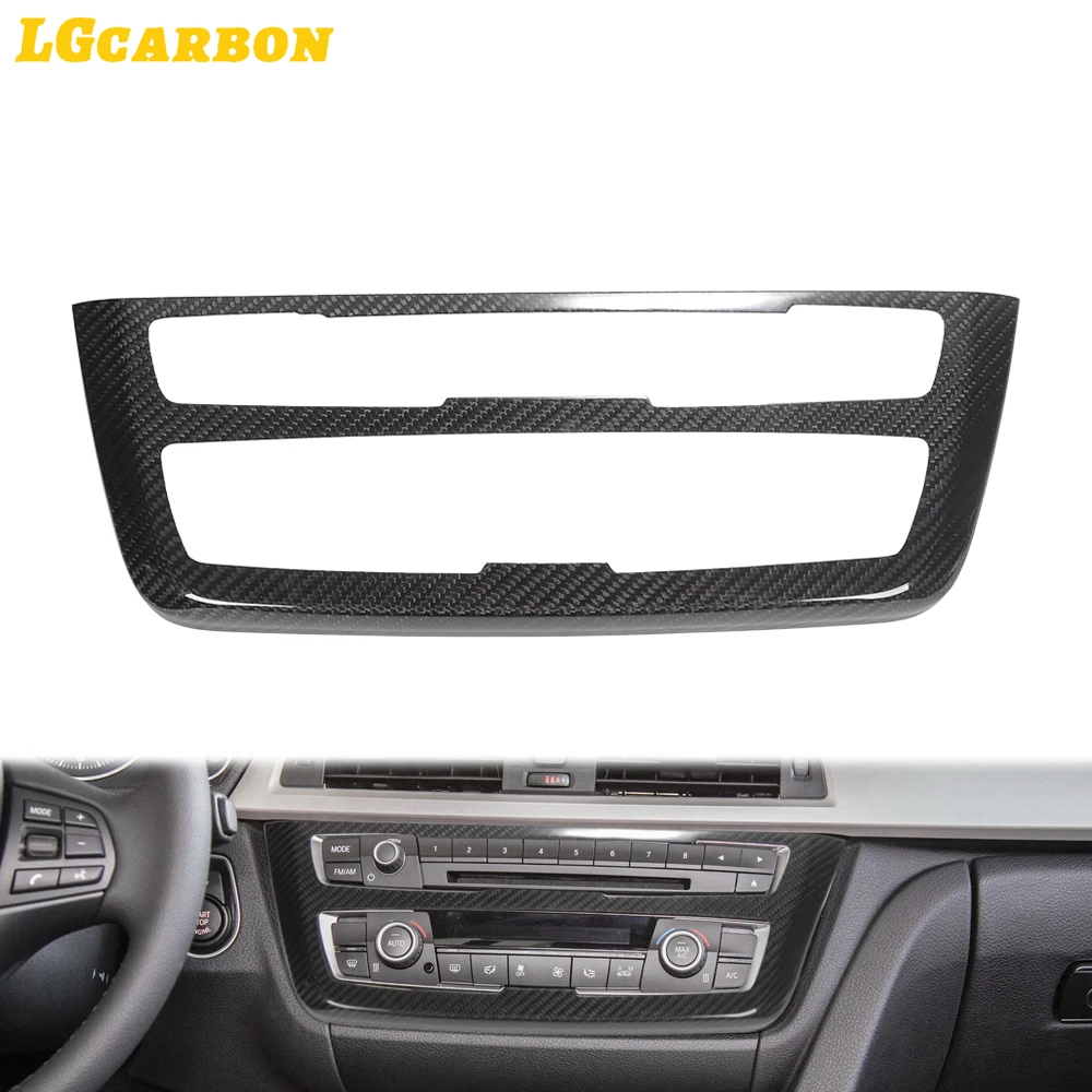 LGcarbon F30 Dry Carbon Interior Kits Air Outlet Cover Center Multi-media Console Cover For BMW 3 Series F30 2012-2016