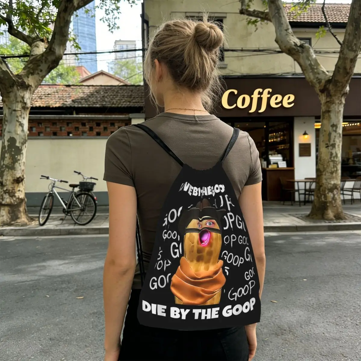 

Рюкзаки The Burnt Peanut Bungulator Goop Goop: повседневные спортивные сумки-мешки на шнурке, сумки для книг, для путешествий и студентов
