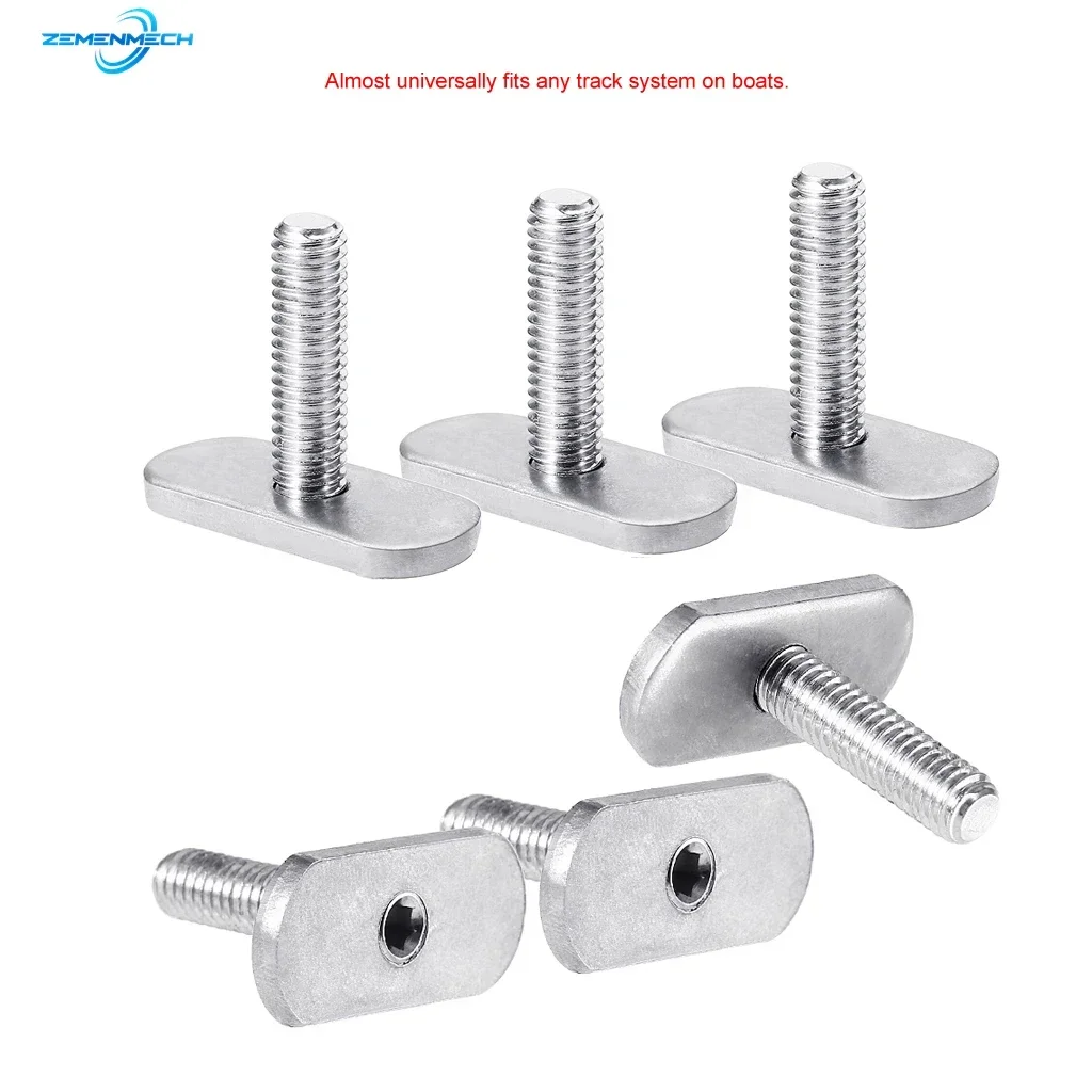 316 Stainless Steel Kayak Screws Rail Track Nuts Canoe Outdoor Mini Water-Skiing Tool Boat Accessories Rails Bolts Fishing Parts