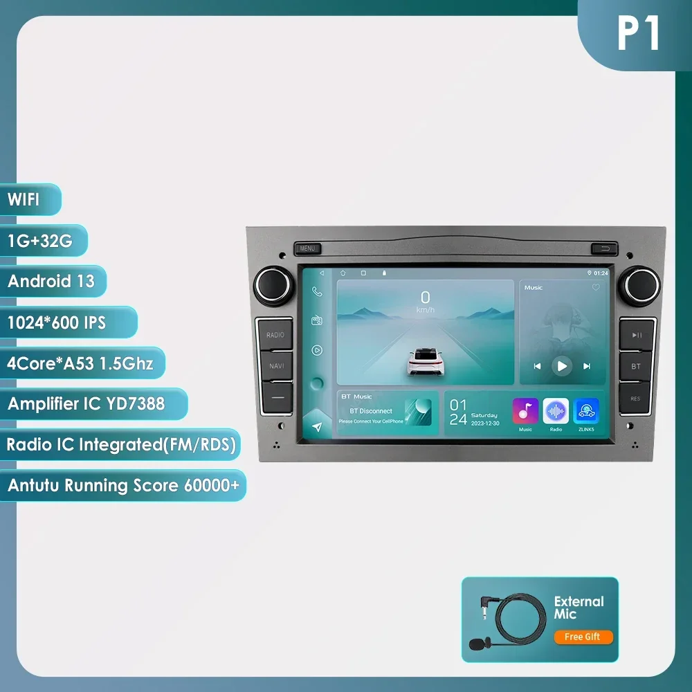 Autoradio Carplay Android 2din Auto Gps Voor Opel Astra H J 2004 Vectra Vauxhall Antara Zafira Corsa C D Vivaro Meriva Veda Audio