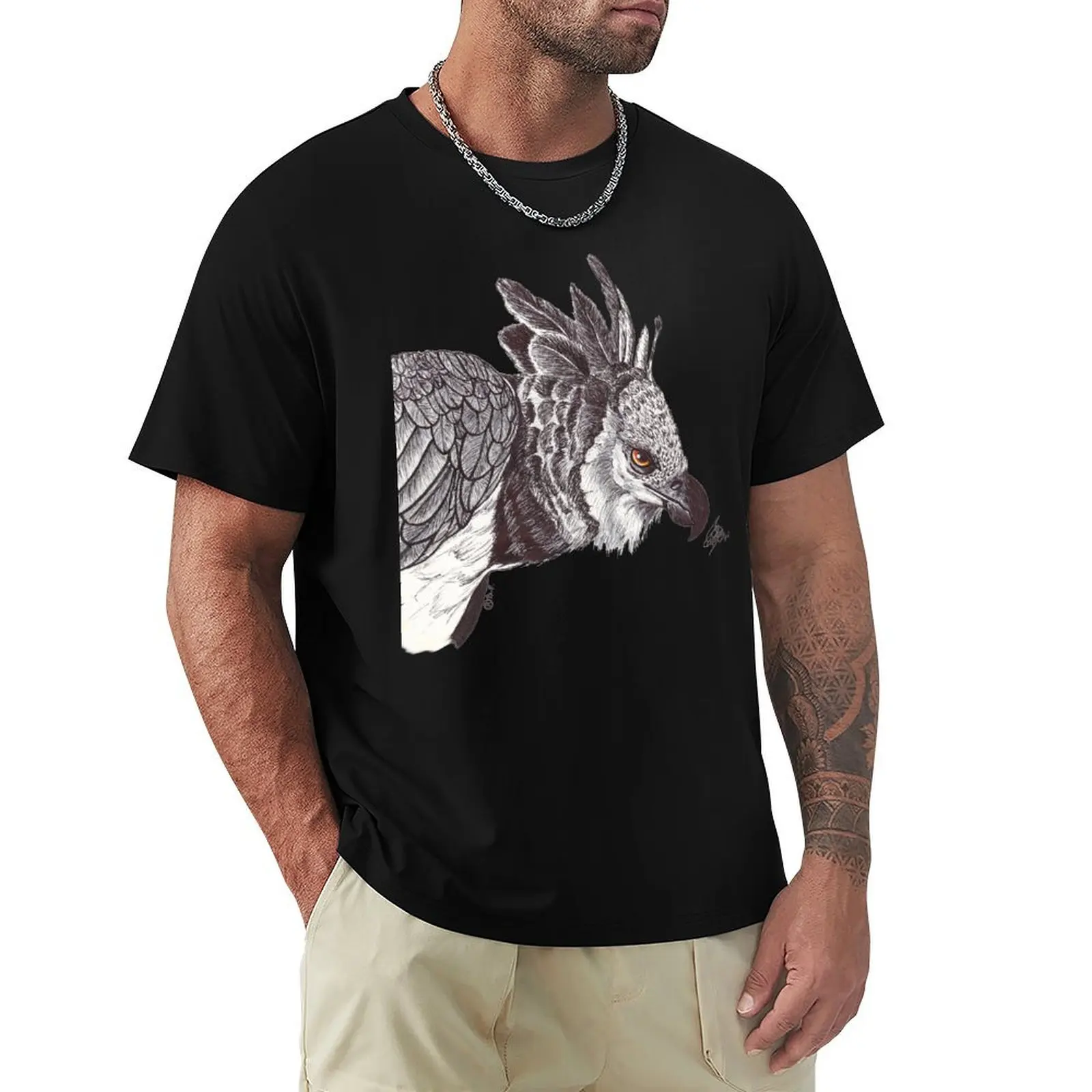 

Harpy Eagle T-Shirt Non-Shrink Basic Cotton T-Shirt
