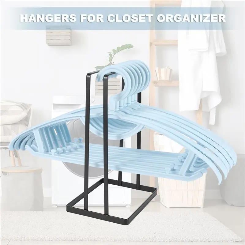 AWAH Hanger Storage Organizer, Hanger Stacker Rack For Laundry Closet, Hanger Caddy Stand For Adult Or Child Clothes Hangers