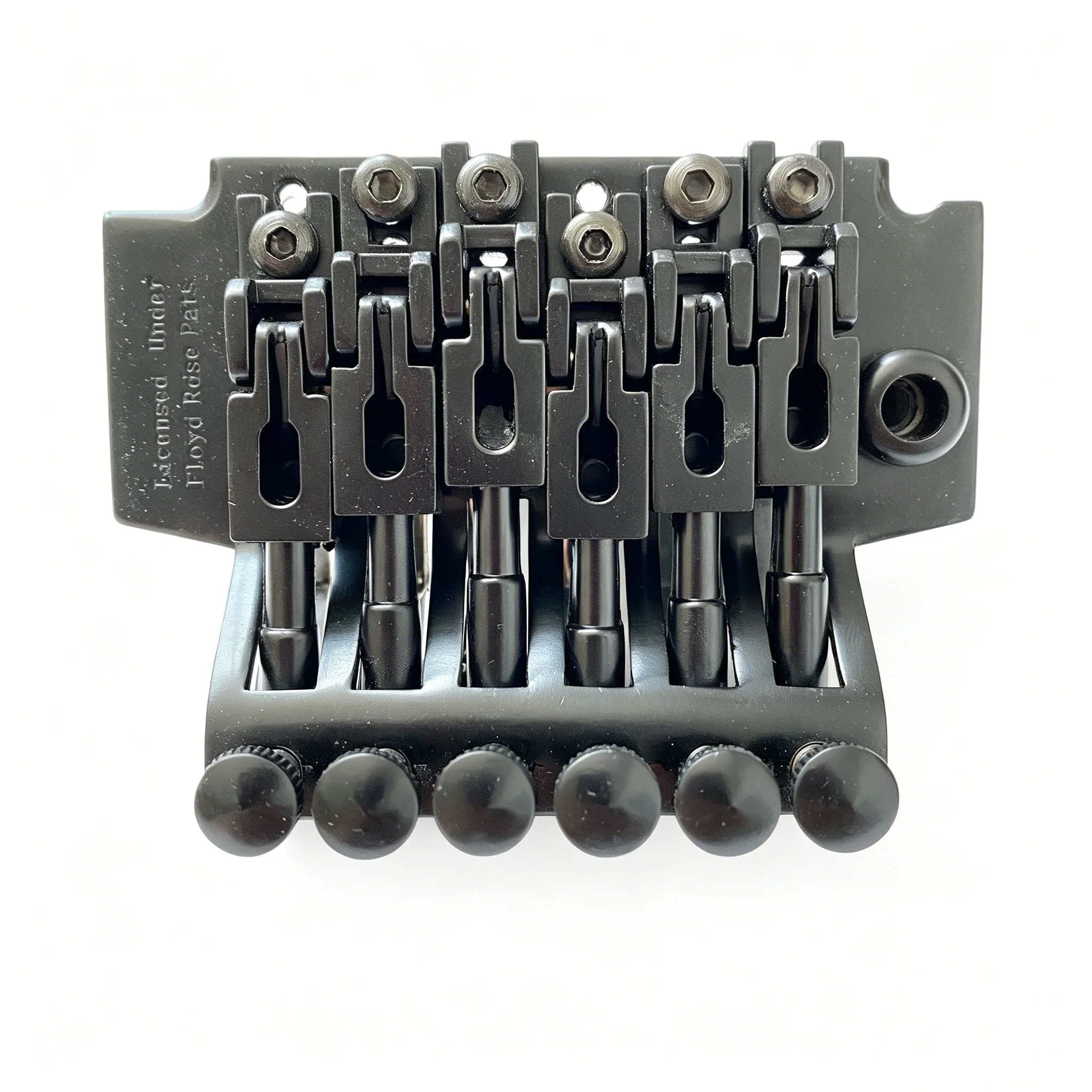 Electric Guitar Double Locking Tremolo Bridge Assembly, Rear-Load String Through Body