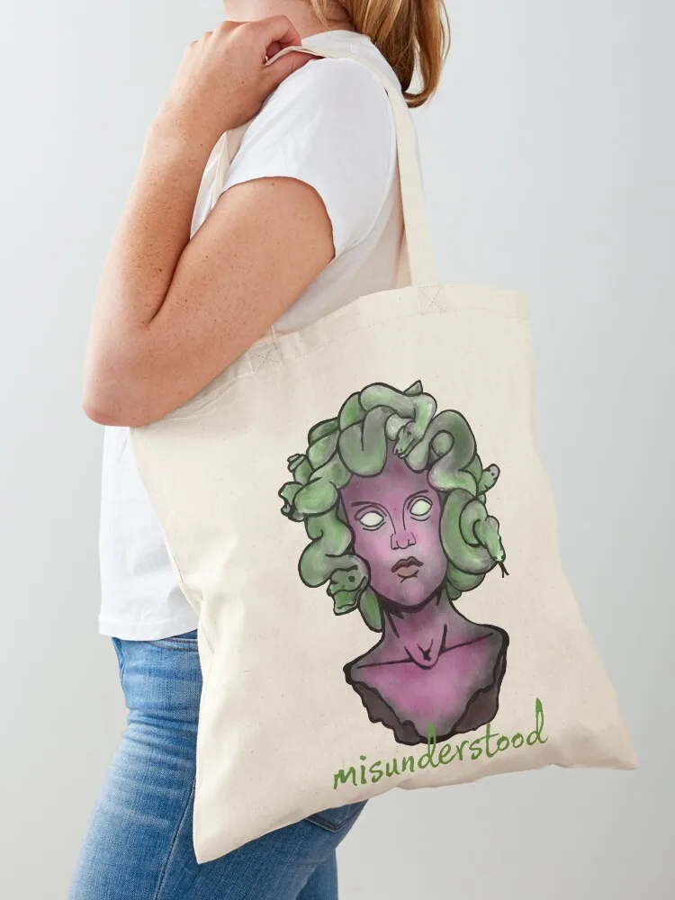 

Medusa Was Misunderstood Tote Bag handbag Canvas bag for women canvas tote bag Women's shopping