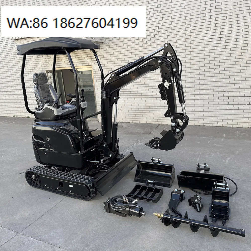 1.6 Ton Mini Crawler  EPA Certified Hydraulic Digger Complete Gearbox Farm Construction Machinery