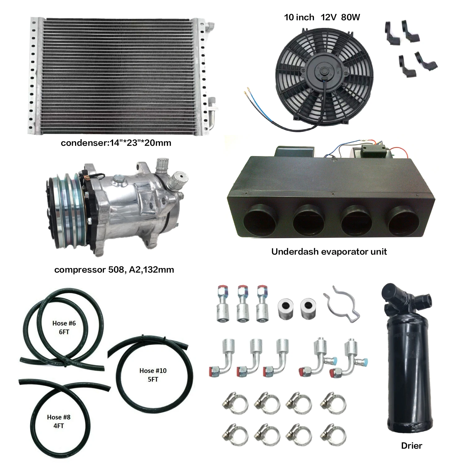 

Auto AC BEU-404 12V Under-Dash Evaporator Unit Air Complete Conditioning