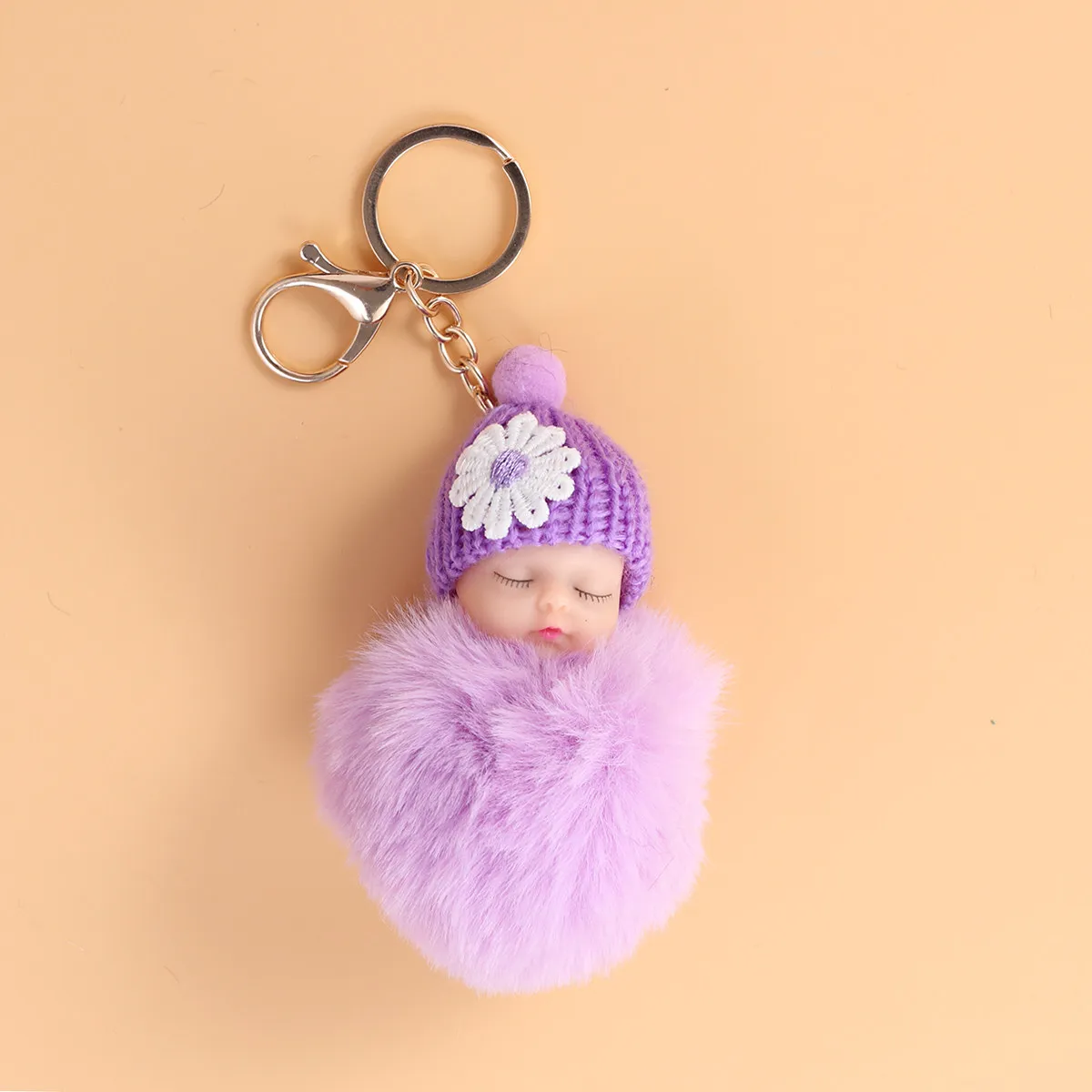 

Фиолетовый мультяшный брелок-подвеска для сумок, рюкзаков, организации пространства и декора салона автомобиля