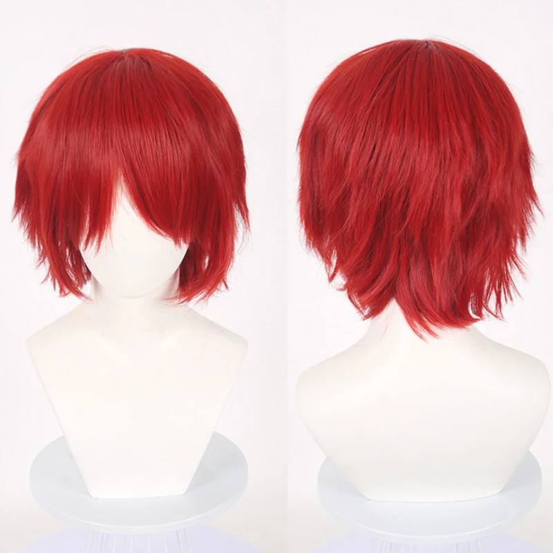 

Универсальные синтетические цветные короткие натуральные парики для косплея, мужские парики для вечеринок, накладные пряди для волос